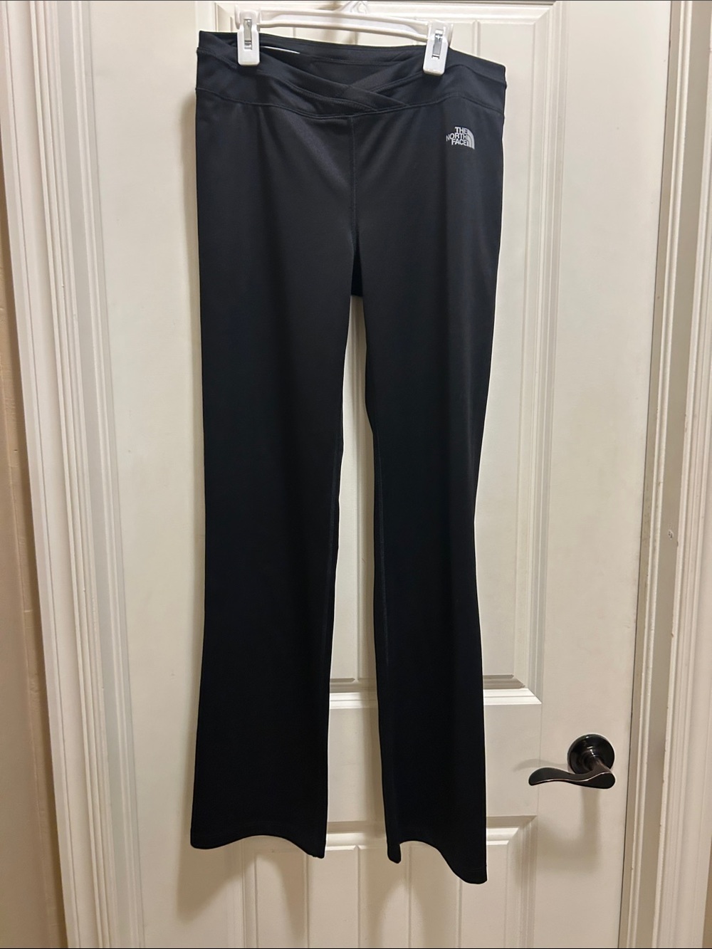 The North Face Black Flared Active Leggings with Crossover Waist